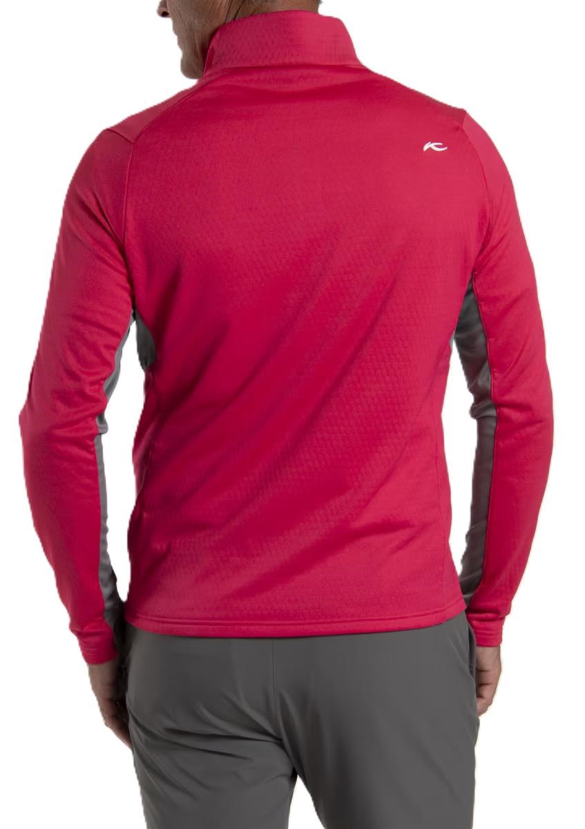 KJUS Hydraulic Midlayer Half-Zip Herren Sweatshirt, rhubarb/pewter