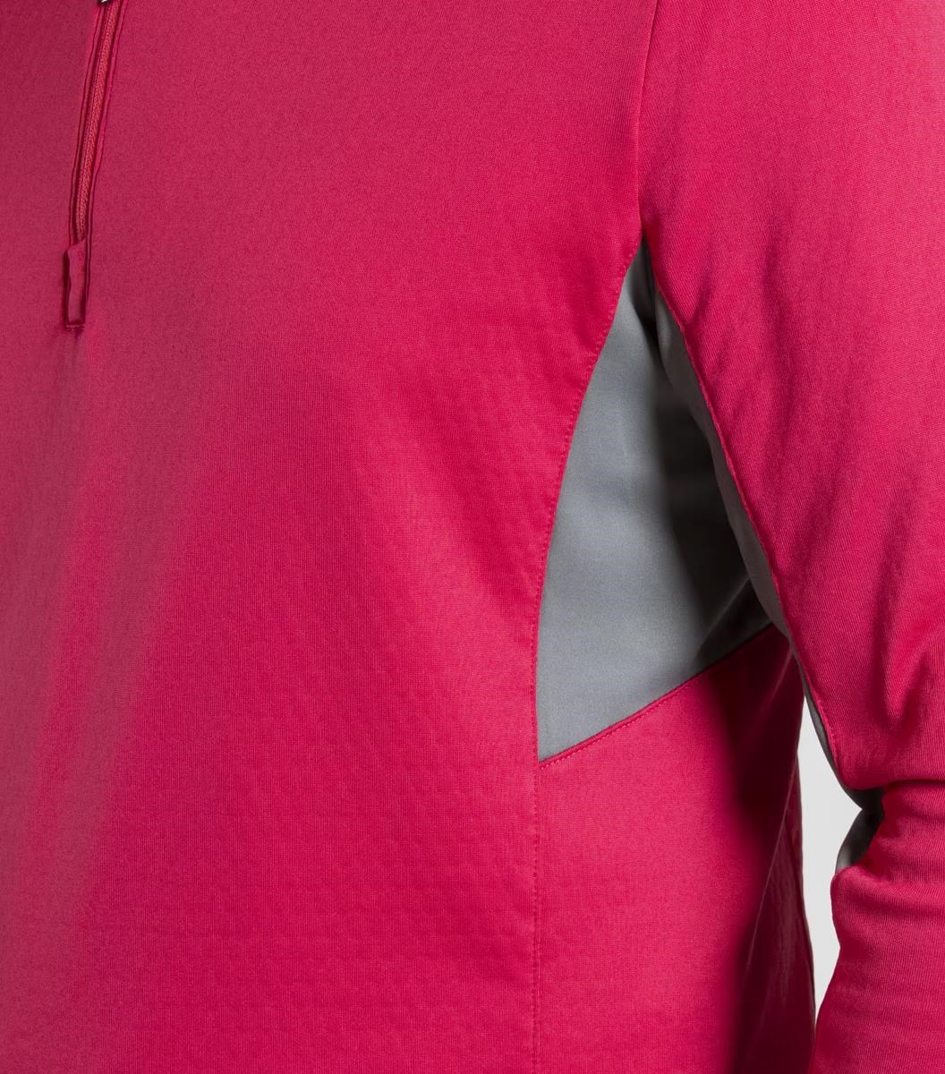 KJUS Hydraulic Midlayer Half-Zip Herren Sweatshirt, rhubarb/pewter