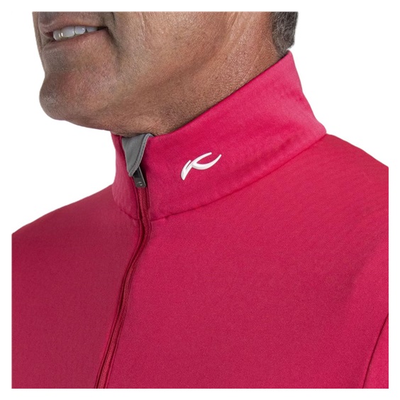 KJUS Hydraulic Midlayer Half-Zip Herren Sweatshirt, rhubarb/pewter