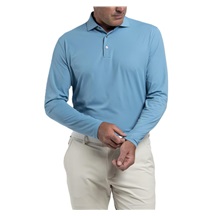 KJUS Cool Point Longsleeve Herren Langarm-Poloshirt, atlas blau