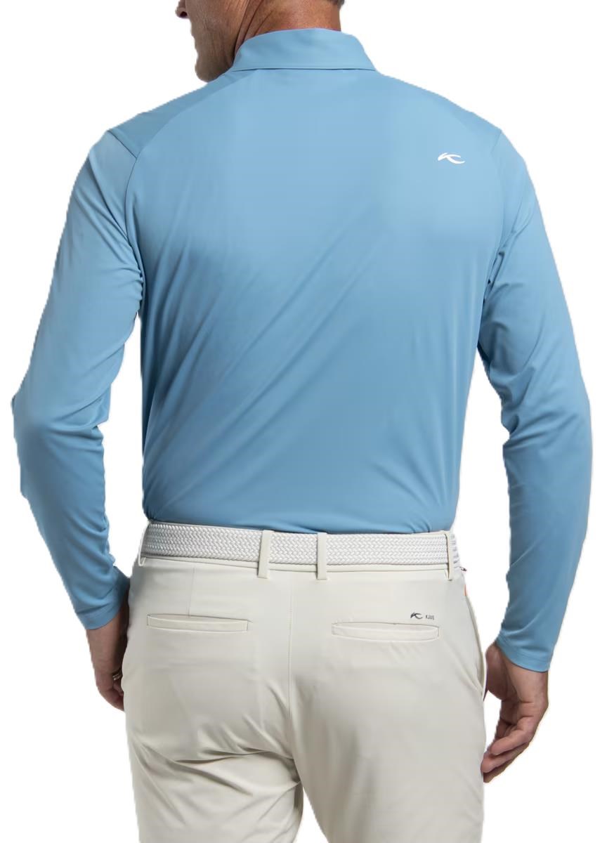 KJUS Cool Point Longsleeve Herren Langarm-Poloshirt, atlas blau