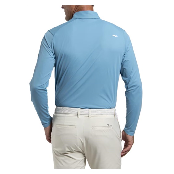 KJUS Cool Point Longsleeve Herren Langarm-Poloshirt, atlas blau