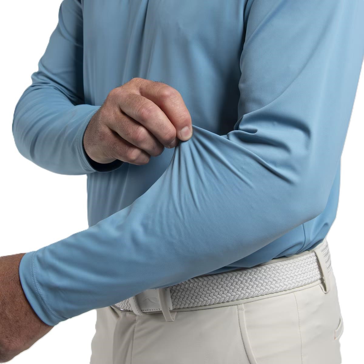 KJUS Cool Point Longsleeve Herren Langarm-Poloshirt, atlas blau