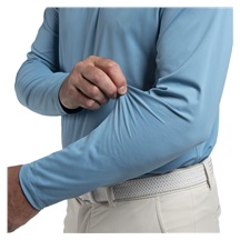 KJUS Cool Point Longsleeve Herren Langarm-Poloshirt, atlas blau