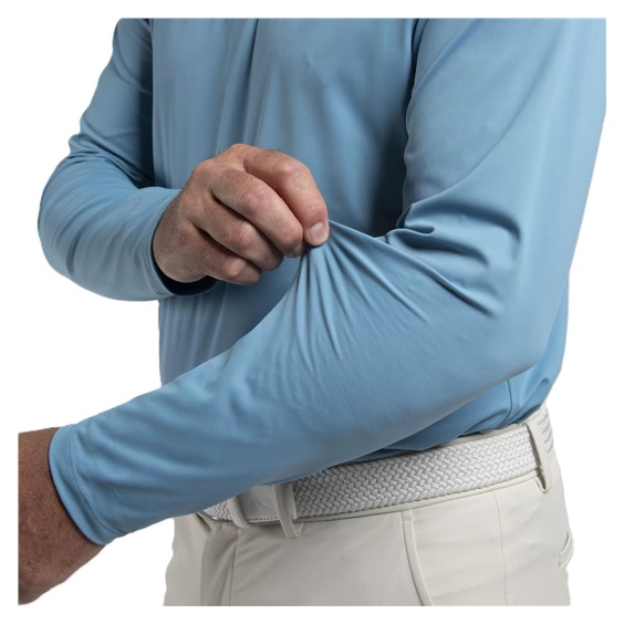 KJUS Cool Point Longsleeve Herren Langarm-Poloshirt, atlas blau