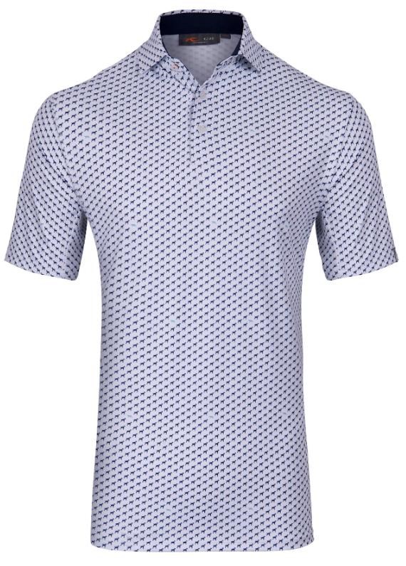 KJUS Golfer Herren Poloshirt, weiss/atlanta blau