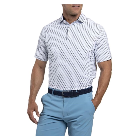 KJUS Golfer Herren Poloshirt, weiss/atlanta blau