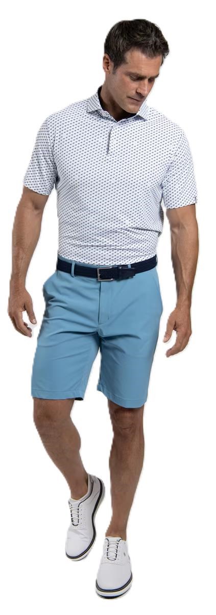 KJUS Golfer Herren Poloshirt, weiss/atlanta blau