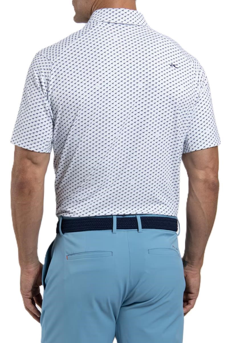 KJUS Golfer Herren Poloshirt, weiss/atlanta blau