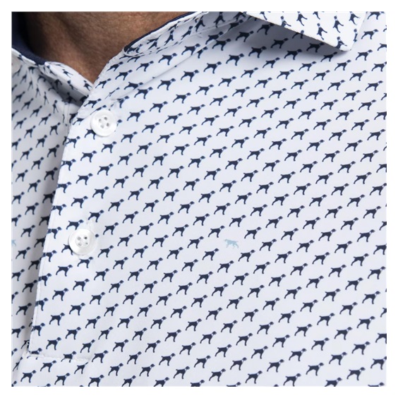KJUS Golfer Herren Poloshirt, weiss/atlanta blau