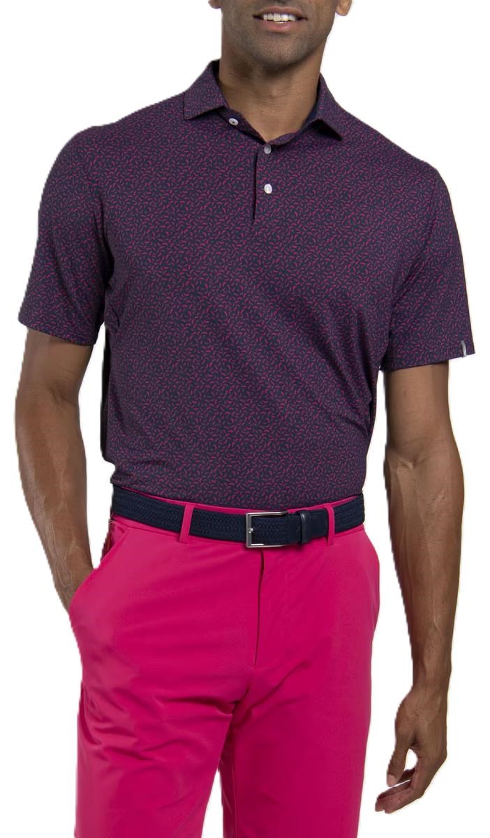 KJUS Golfer Herren Poloshirt, rhubarb/atlanta blau