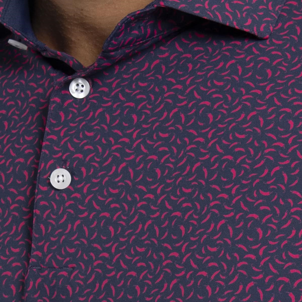 KJUS Golfer Herren Poloshirt, rhubarb/atlanta blau