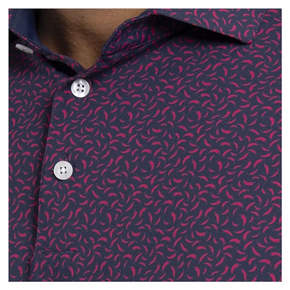 KJUS Golfer Herren Poloshirt, rhubarb/atlanta blau