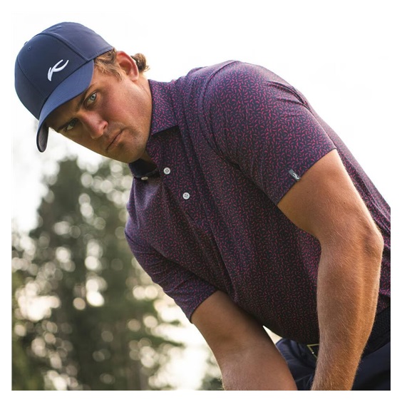 KJUS Golfer Herren Poloshirt, rhubarb/atlanta blau