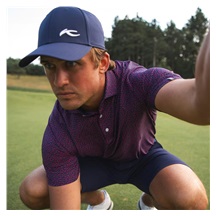 KJUS Golfer Herren Poloshirt, rhubarb/atlanta blau