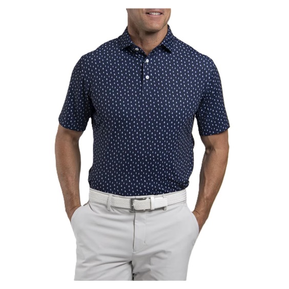 KJUS Golfer Herren Poloshirt, atlanta blau/weiss