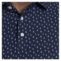 KJUS Golfer Herren Poloshirt, atlanta blau/weiss