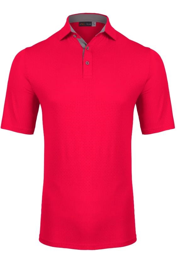 KJUS Savin Structure Herren Poloshirt, rhubarb