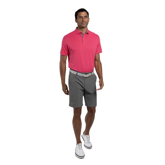 KJUS Savin Structure Herren Poloshirt, rhubarb