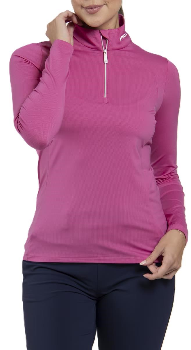 KJUS Collagen Midlayer Half-Zip Damen Sweatshirt, peony