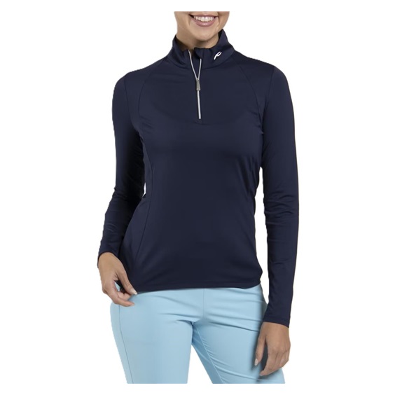KJUS Collagen Midlayer Half-Zip Damen Sweatshirt, atlanta blue