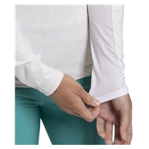 KJUS Sunshine Printed Half-Zip Damen Sweatshirt, oyster/white