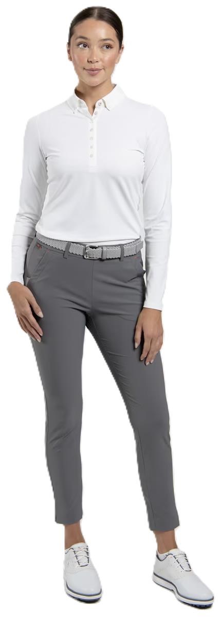 KJUS Catalina Cool Damen Langarm-Polo, weiss