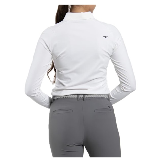 KJUS Catalina Cool Damen Langarm-Polo, weiss