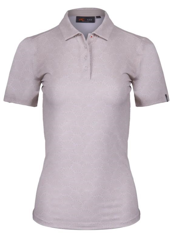 KJUS Enya Printed Damen Poloshirt, oyster/weiss