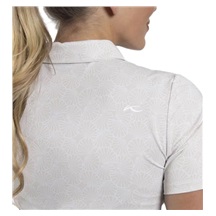 KJUS Enya Printed Damen Poloshirt, oyster/weiss