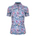 KJUS Enya Printed Damen Poloshirt, weiss/poolside