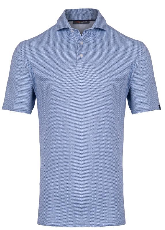 KJUS Hollow Pima Print Herren Poloshirt, weiss/catamarn