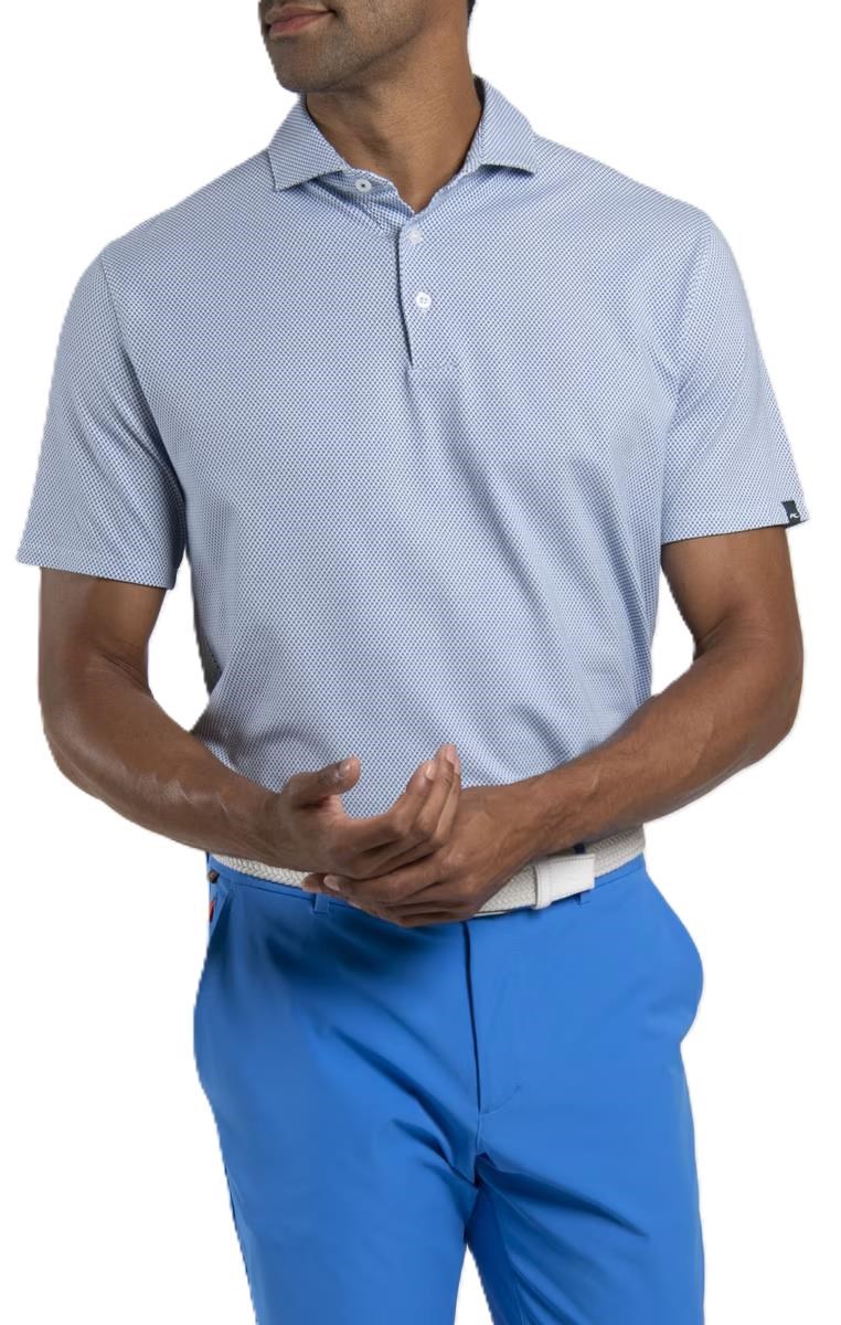 KJUS Hollow Pima Print Herren Poloshirt, weiss/catamarn