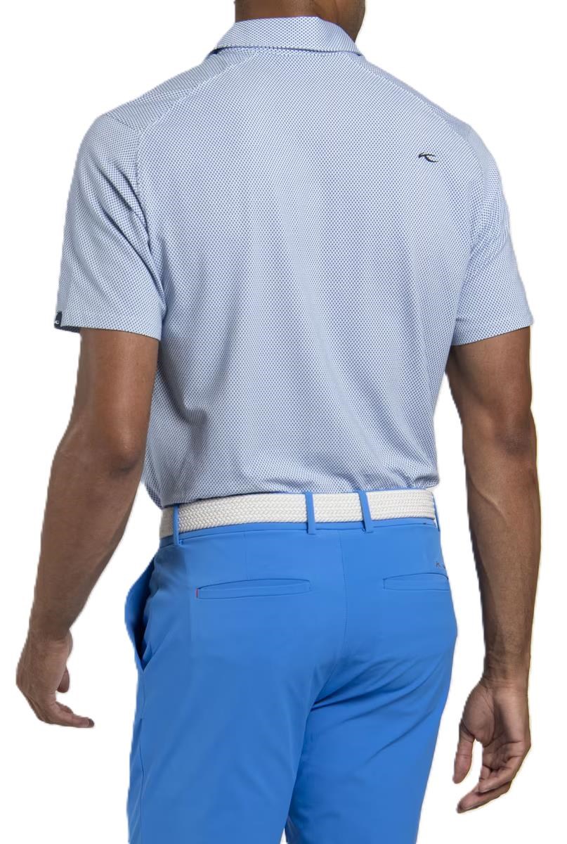 KJUS Hollow Pima Print Herren Poloshirt, weiss/catamarn