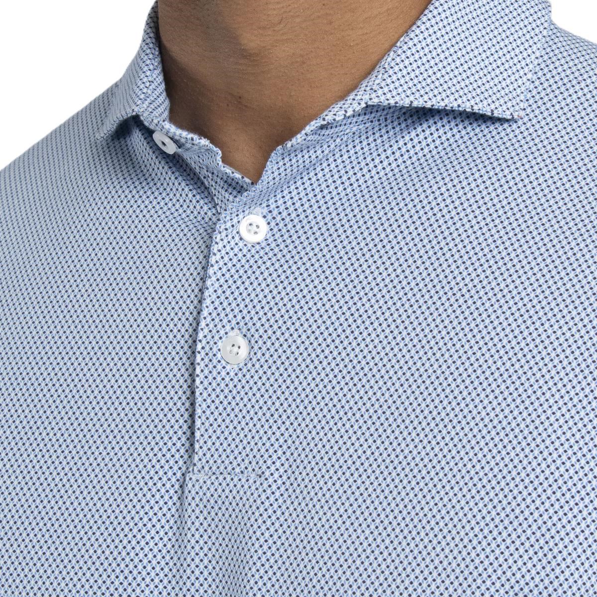 KJUS Hollow Pima Print Herren Poloshirt, weiss/catamarn