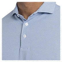 KJUS Hollow Pima Print Herren Poloshirt, weiss/catamarn