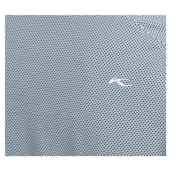 KJUS Hollow Pima Print Herren Poloshirt, riverbank/white