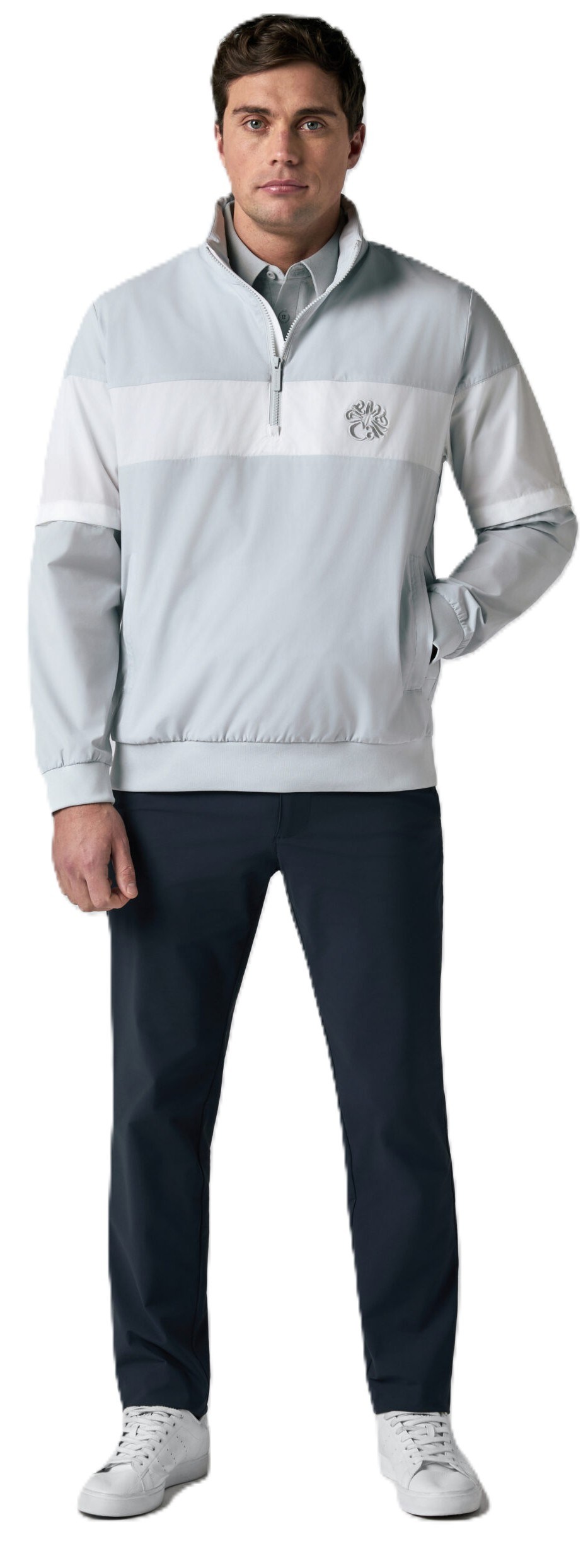 Callaway Modern Traveler Half Zip Convertible Herrenjacke, gray dawn