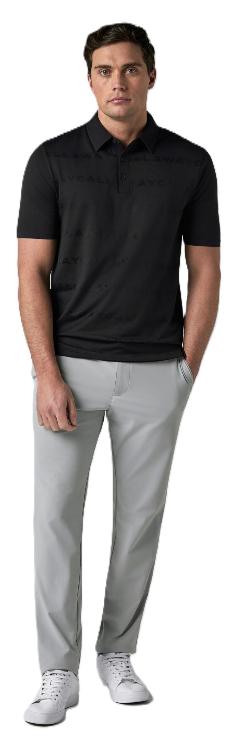 Callaway Mid Century Jacquard Poloshirt, anthracite