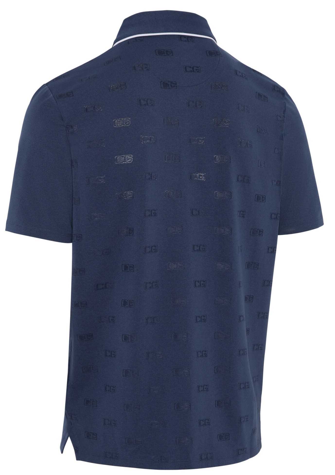 Callaway Mid Century Jacquard Poloshirt, medieval blue