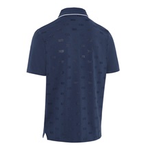 Callaway Mid Century Jacquard Poloshirt, medieval blue