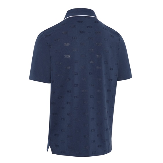 Callaway Mid Century Jacquard Poloshirt, medieval blue