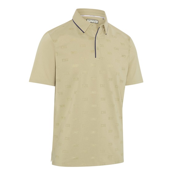 Callaway Mid Century Jacquard Poloshirt, fields of rye