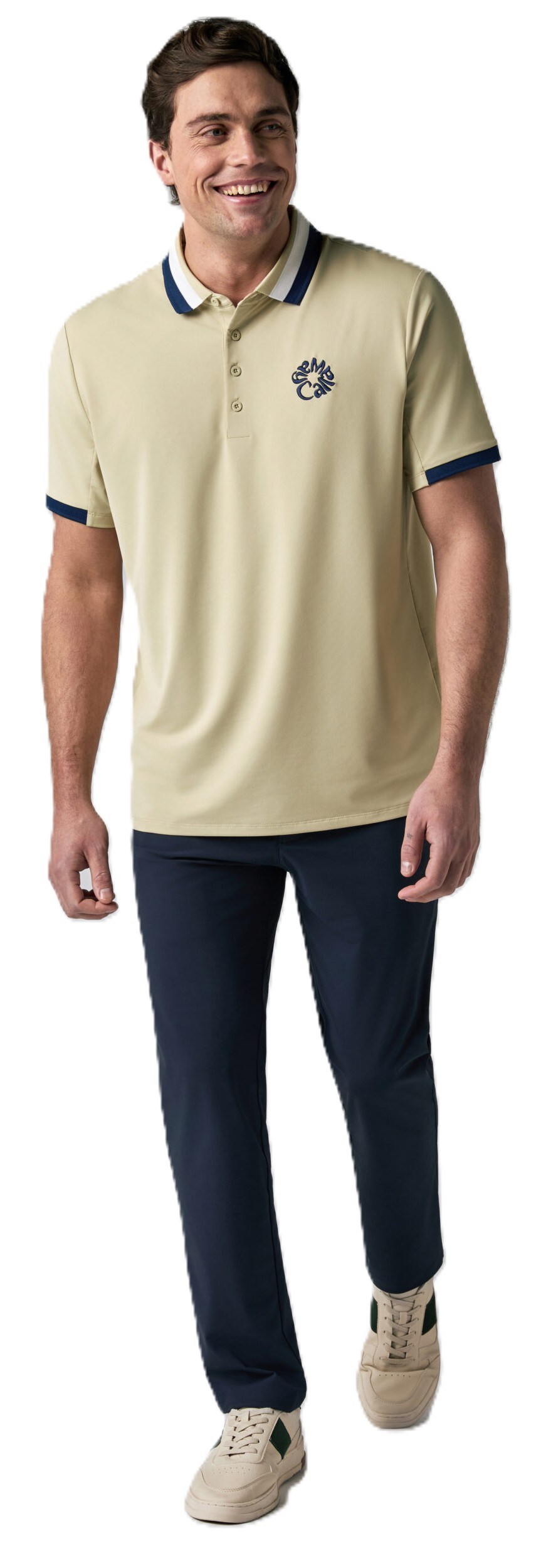 Callaway Mid Century Striped Rib Collar Herren Poloshirt, fields of rye