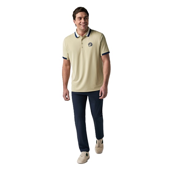 Callaway Mid Century Striped Rib Collar Herren Poloshirt, fields of rye