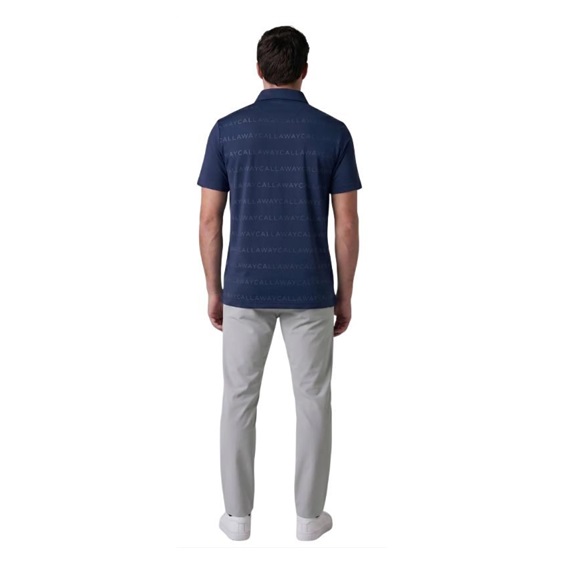 Callaway Mid Century Jacquard Poloshirt, dunkelblau