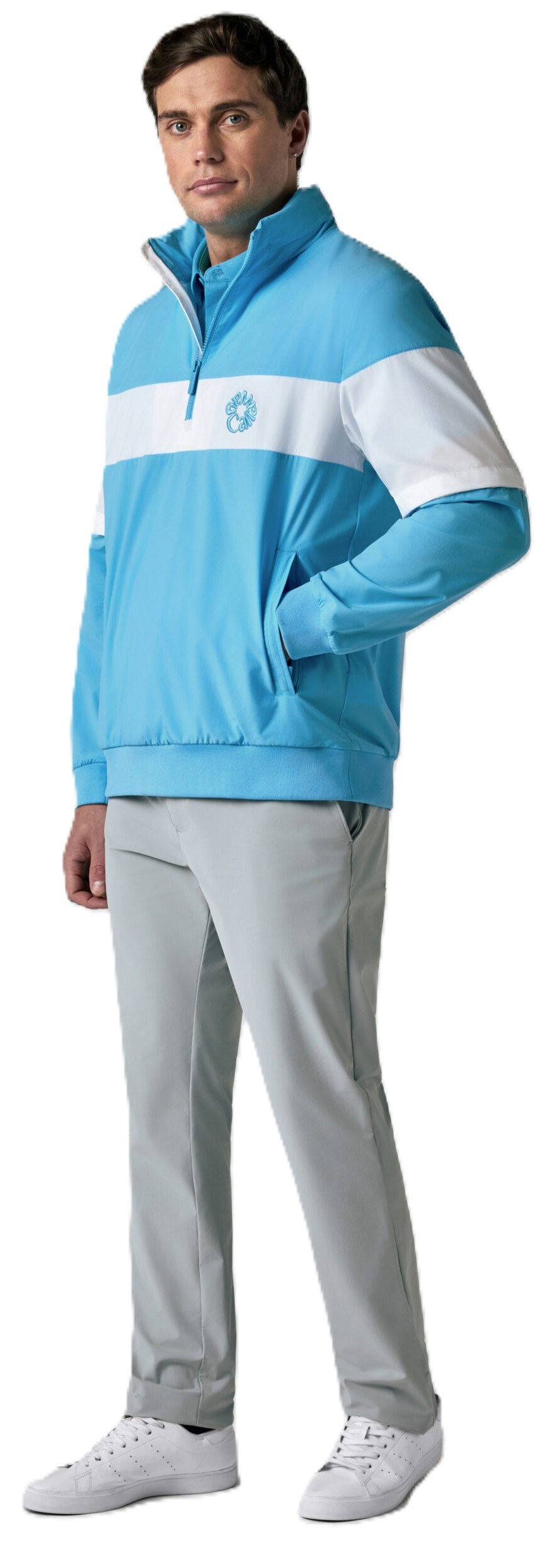 Callaway Modern Traveler Half Zip Convertible Herrenjacke, blue bossom