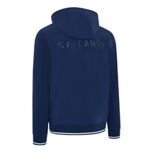 Callaway Mid Century Mixed Media Hooded 1/4 Zip Herren Sweatshirt, medieval blue
