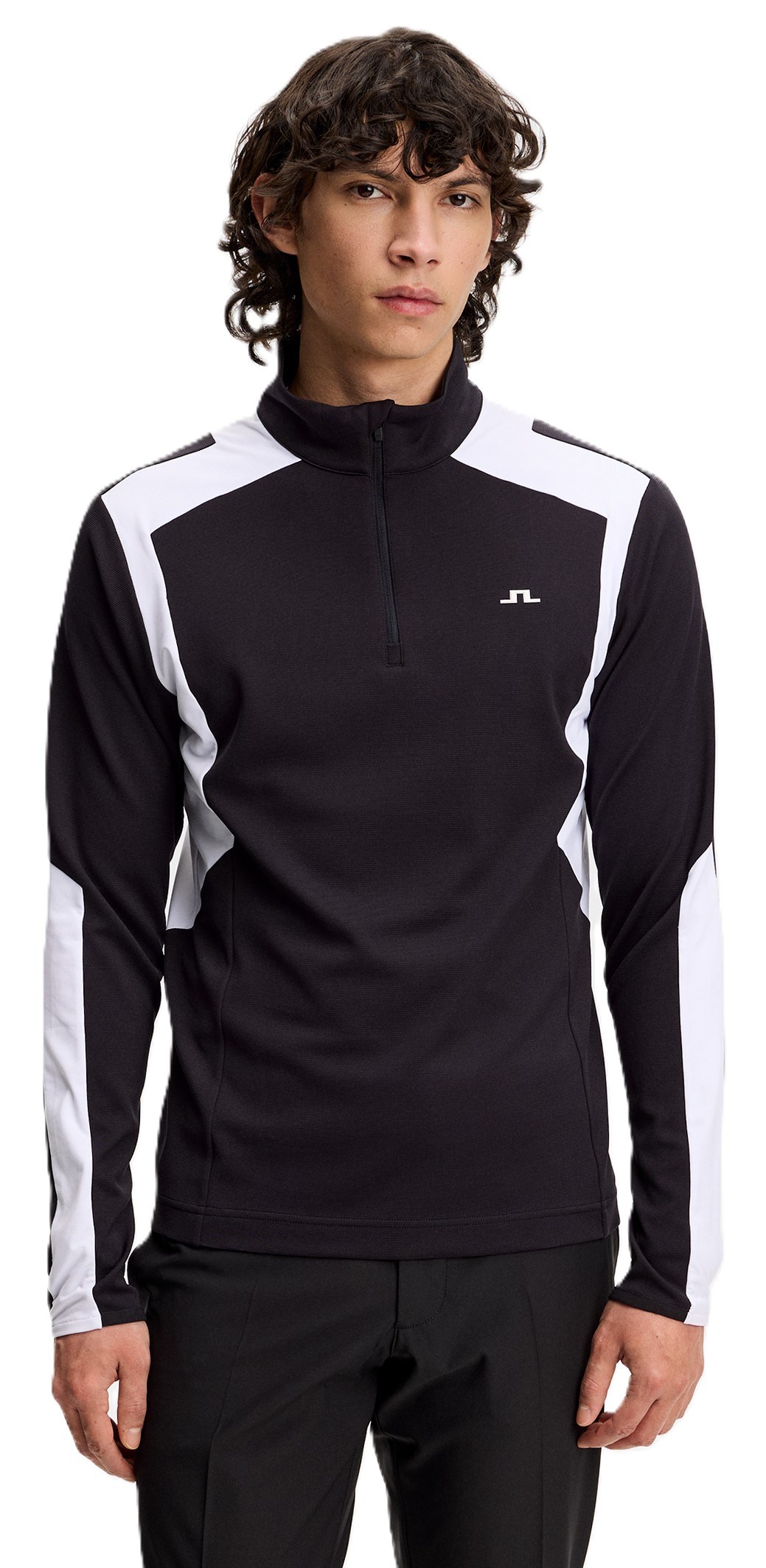 J.Lindeberg Lukas Quarter Zip Mid Layer Herren Sweatshirt, schwarz