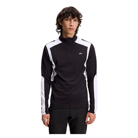 J.Lindeberg Lukas Quarter Zip Mid Layer Herren Sweatshirt, schwarz